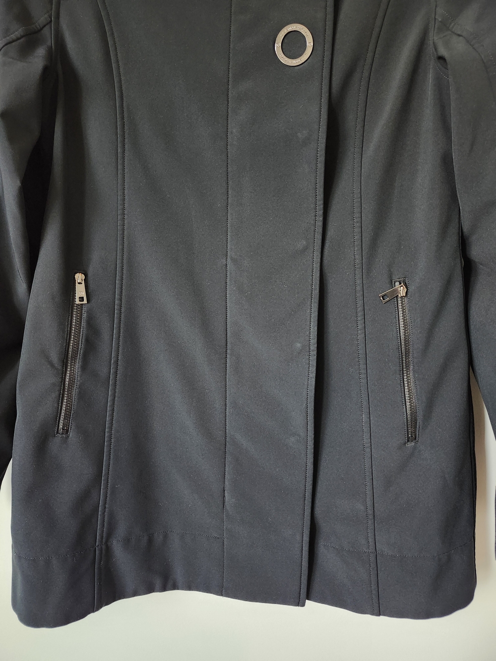 Lululemon Black Audrey Soft Shell Long Jacket Zipper & Snaps Pocket - Picture 8 of 15